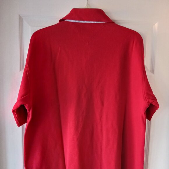 Tommy Hilfiger Golf Polo Mens Shirt Size X-Large Red Short Sleeve Logo - Picture 2 of 6